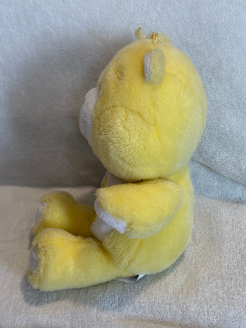 VTG Care Bears Funshine Bear plush With Carlton Cards Tuche Tags Early 2000s 13” - Picture 4 of 14